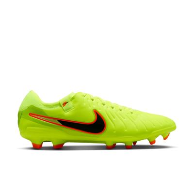 Nike Tiempo Legend 10 Pro Gras Voetbalschoenen (FG) Neongeel Zwart Oranje