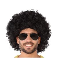 Verkleedpruik voor heren en dames - zwart - Pietenpruik - afro krullen Verkleedpruik voor heren en dames - zwart - Pietenpruik - afro krullen