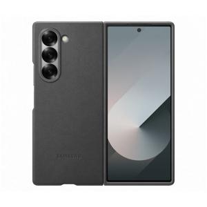 Samsung Vegan Leather Case voor Fold 6 Telefoonhoesje Grijs