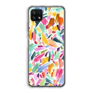 Watercolor Brushstrokes: Samsung Galaxy A22 5G Transparant Hoesje