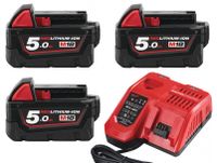 Milwaukee M18 NRG-503 - Multilader M12-18 FC + 3x M18 5.0 Ah accu - thumbnail