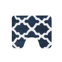 Dutch House Toulon Toiletmat 60x50 cm Blauw/Wit - thumbnail