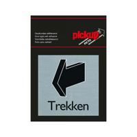 Bord Alulook Trekken - 80x80 mm zelfklevend.