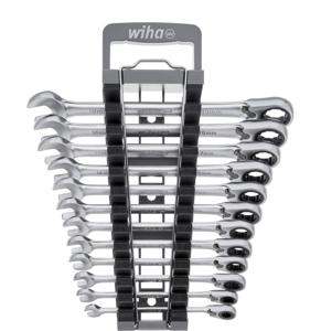 Wiha Ringratel-steeksleutelset | Omschakelbaar | Incl. houder | 13-delig - 44661