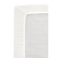 Leen Bakker - Hoeslaken - Off White - 180x200/220 Cm - Jersey - Wit