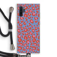Leopard blue: Samsung Galaxy Note 10 Plus Transparant Hoesje met koord