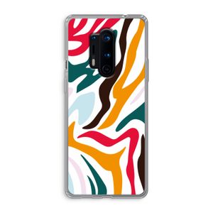 Colored Zebra: OnePlus 8 Pro Transparant Hoesje