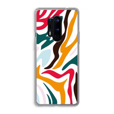 Colored Zebra: OnePlus 8 Pro Transparant Hoesje