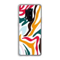 Colored Zebra: OnePlus 8 Pro Transparant Hoesje