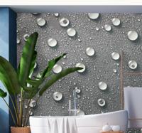 Fotobehang badkamer Badkamer achtergrond met water bubbels