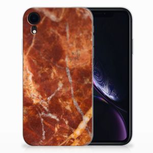 Apple iPhone Xr TPU Siliconen Hoesje Marmer Bruin