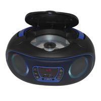 Denver Draagbare Boombox - Bluetooth - FM Radio met LED verlichting - CD Speler - AUX aansluiting - TCL212BT – Blauw - thumbnail