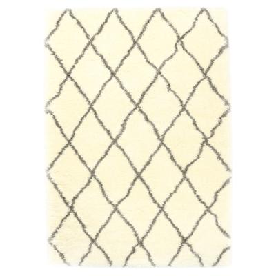 Floki Moroccan - Berber Shaggy - Crème-Grijs-200 x 200 cm