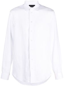 Emporio Armani long-sleeved linen shirt - Blanc