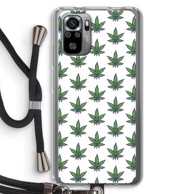 Weed: Xiaomi Redmi Note 10S Transparant Hoesje met koord