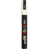 Uni-Posca Posca marker, afm pc-5m, lijndikte 2,5 mm, medium, wit, 1 stuk