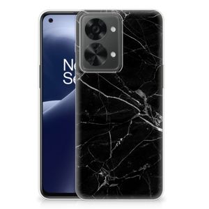 OnePlus Nord 2T TPU Siliconen Hoesje Marmer Zwart - Origineel Cadeau Vader