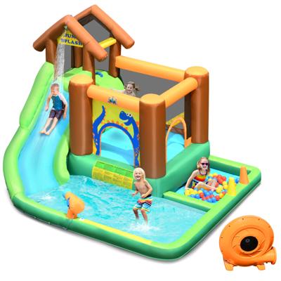 Springkussen Opblaasbare Waterglijbaan Park met Glijbaan 368 x 303 x 230 cm Kleurrijk