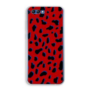 Red Leopard: Honor 10 Transparant Hoesje