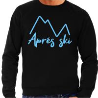 Apres ski sweater heren - Apres ski - bergen - zwart - glitter blauw - wintersport - thumbnail