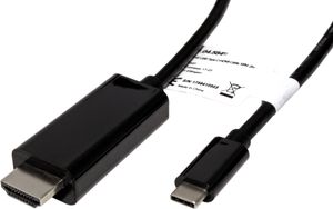ROLINE 11045843 5 m USB Type-C HDMI Type A (Standaard) Zwart