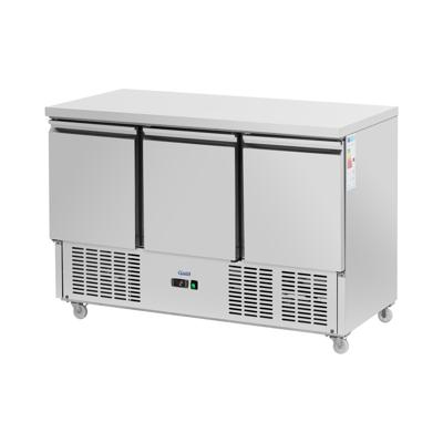 Koeltafel op wielen - 360 l - 3 compartimenten - 137 x 70 cm - Klasse C - RVS - Royal Catering