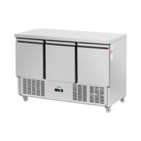 Koeltafel op wielen - 360 l - 3 compartimenten - 137 x 70 cm - Klasse C - RVS - Royal Catering
