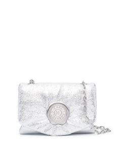 Karl Lagerfeld sac porté épaule K/Stamp à design métallisé - Argent