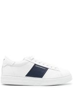 Emporio Armani baskets en cuir à logo imprimé - Blanc - thumbnail