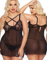 * SOFTLINE Zwarte babydoll Cornelia van Softline