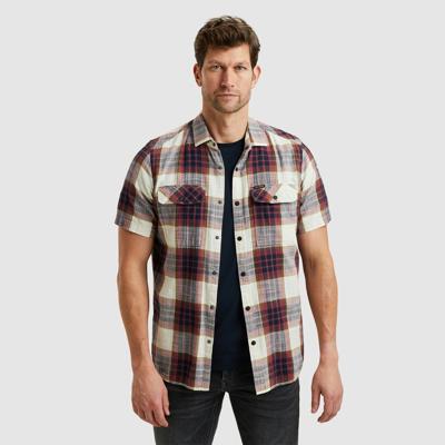 Pme Legend Short Sleeve Shirt Y/d Slub Herrin Overhemd 4021 - Dry Rose