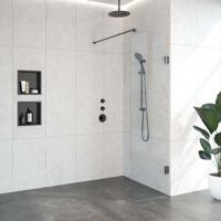 BRAUER Void inloopdouche helder glas 60x200 incl. glascoating PVD gunmetal geborsteld GS-VOI1H60200GM