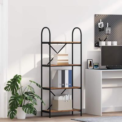 Boekenkast Oud hout 60 x 30 x 146 cm Bewerkt hout