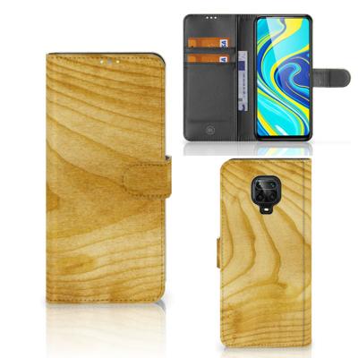 Xiaomi Redmi Note 9 Pro | Note 9S | Book Style Case | Licht Hout