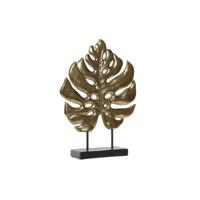 Decoratieve figuren DKD Home Decor Zwart Gouden Tropisch Blad van een plant 25,5 x 6 x 34 cm