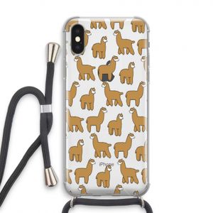 Alpacas: iPhone X Transparant Hoesje met koord