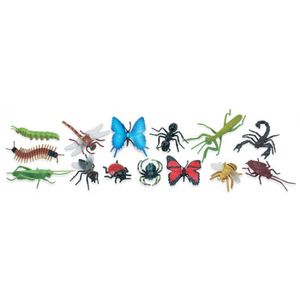 Plastic speelgoed insecten 14 stuks   -