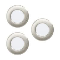 Eglo 3 RVS inbouwspotFueva 5 Ø 8,6cm - 99141