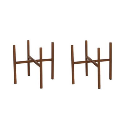 2x Plantenstandaard/voet Ascot roest 24 x 25 cm