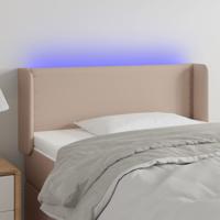 Hoofdbord LED 83x16x78/88 cm kunstleer cappuccinokleurig