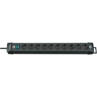 Stekkerdoos Premium-Line 10-Wegs 3.00 m Zwart - Geaard