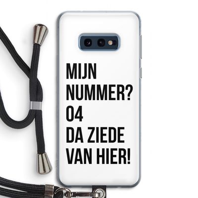 Da ziede van hier: Samsung Galaxy S10e Transparant Hoesje met koord