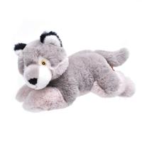 Wild Republic Pluche wolf - knuffel wolf - Eco-kins - 25 cm - wilde dieren knuffelwolf