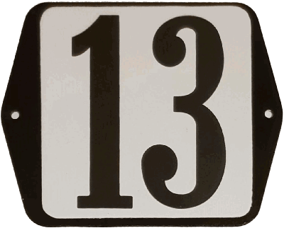 Huisnummer standaard nummer 13 - Warentuin mix
