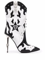 Philipp Plein bottines à étoiles imprimées - Noir