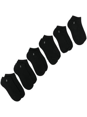 Polo Ralph Lauren lot de six paires de chaussettes à logo brodé - Noir