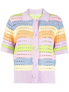 Olivia Rubin cardigan en coton à rayures - Multicolore