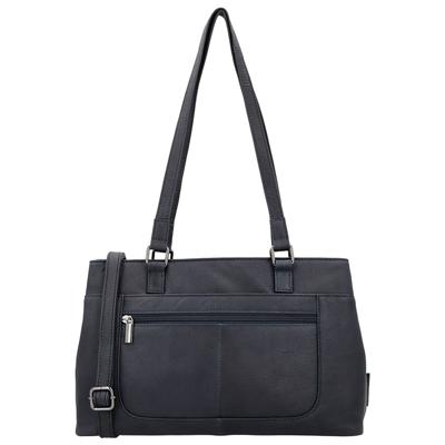 Beagles Leather Handtas/Schoudertas Benidorm Navy