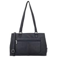 Beagles Leather Handtas/Schoudertas Benidorm Navy