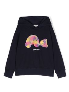 Palm Angels Kids hoodie en coton à imprimé Teddy Bear - Bleu